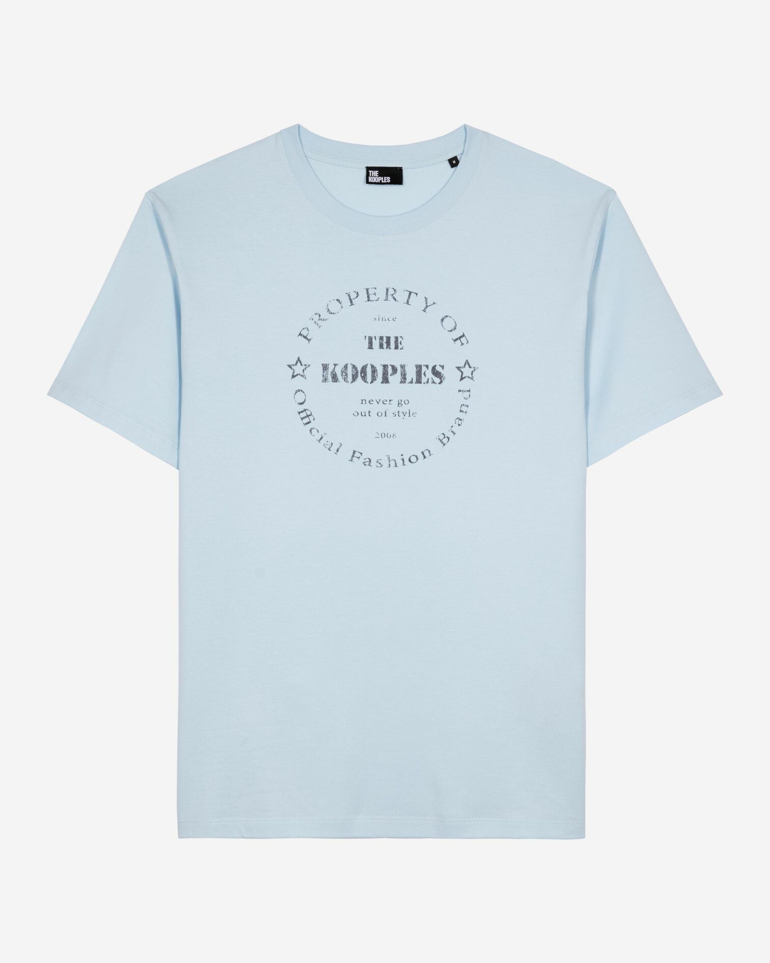 T-shirt with light blue screen printing, BABY BLUE, hi-res image number null