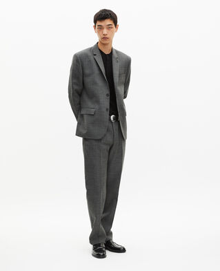 The Kooples HOMME GREY veste de costume en pied de poule noir et gris