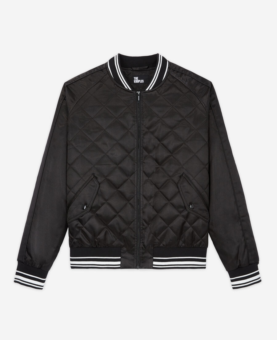 blouson brodé noir