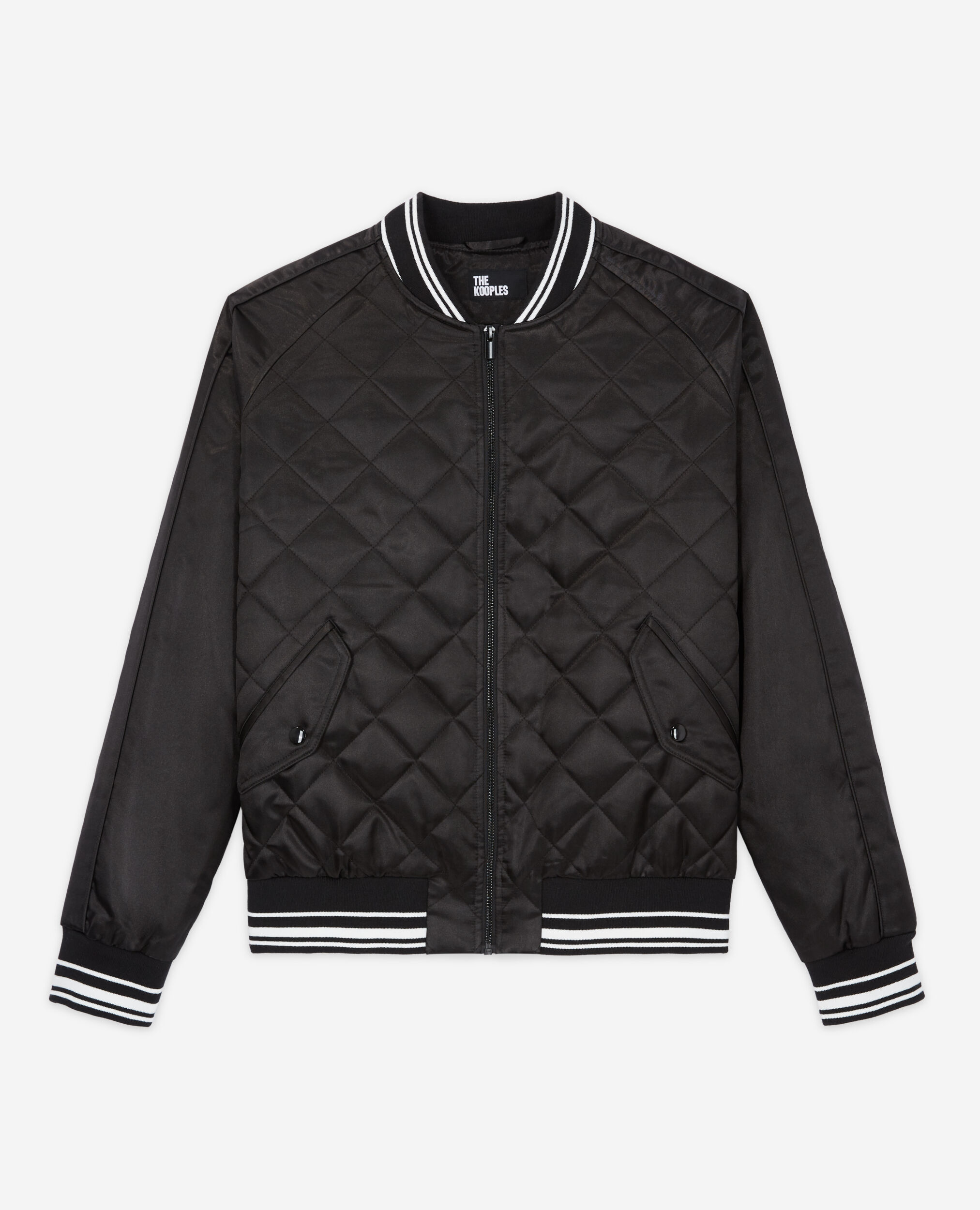 Blouson brodé noir, BLACK, hi-res image number null