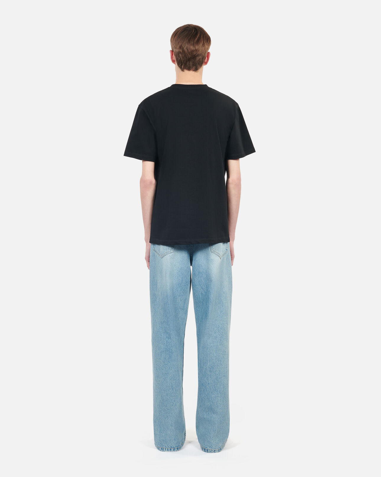 The Kooples MEN BLACK black t-shirt with butterfly flocking