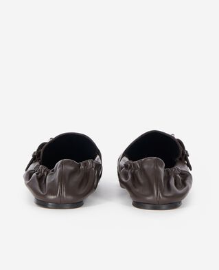 The Kooples F DARK BROWN brown leather loafers