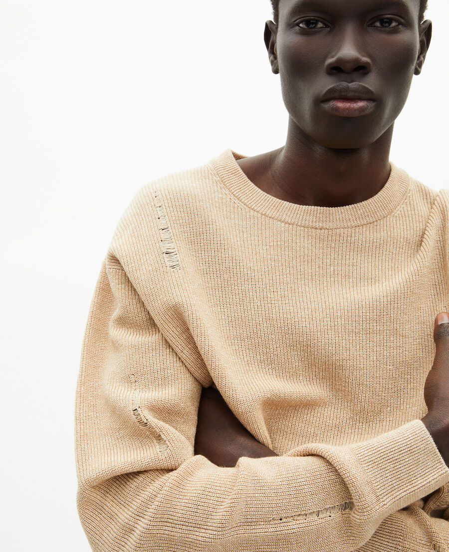 The Kooples H ECRU wool and linen sweater