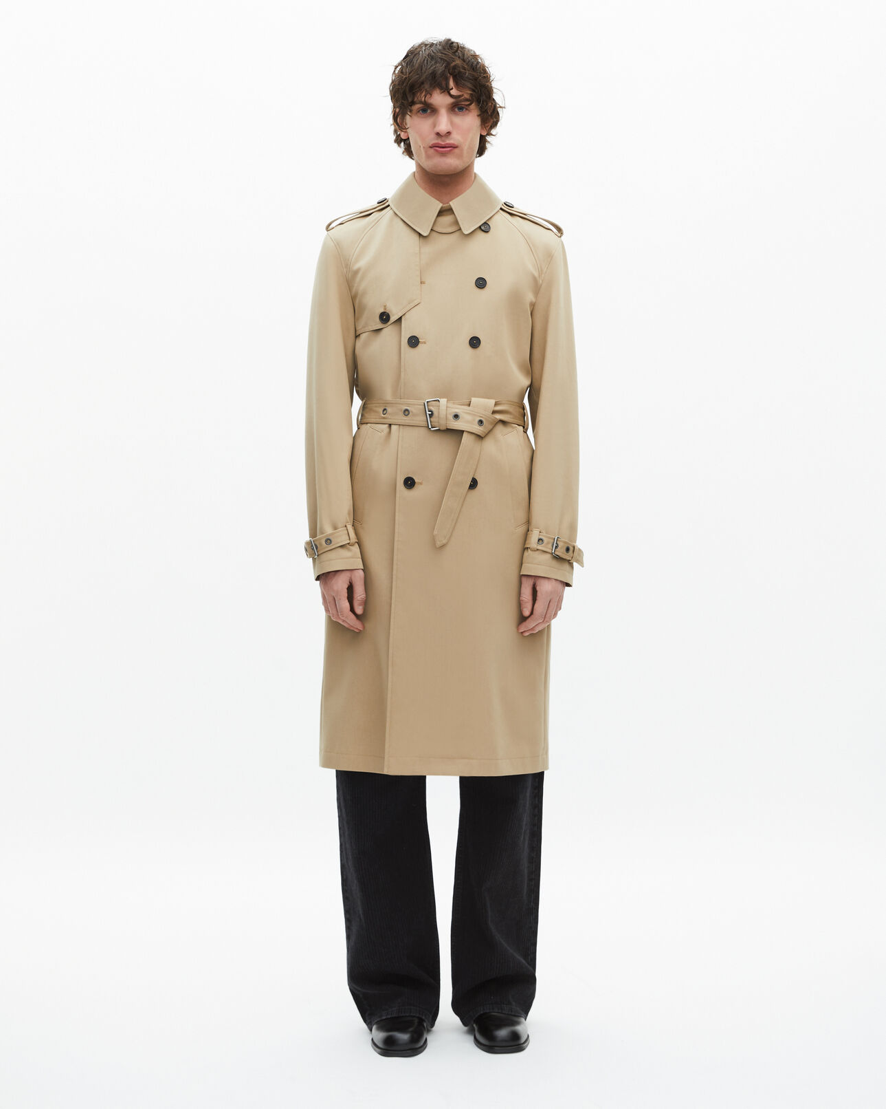 The Kooples MEN BEIGE long beige trench coat