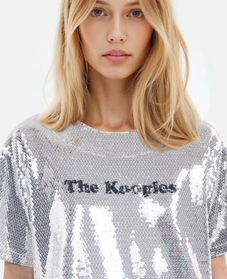 The Kooples F SEQUINS silver sequined t-shirt