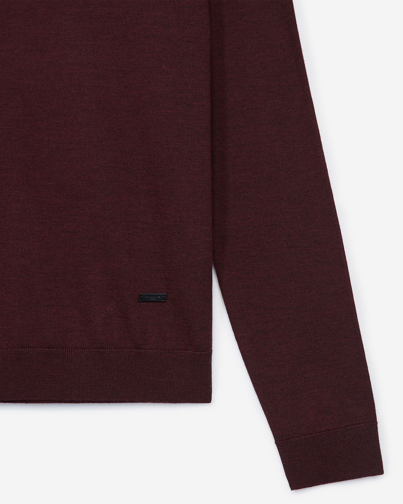The Kooples MEN BURGUNDY burgundy slim-fit wool - cashmere sweater