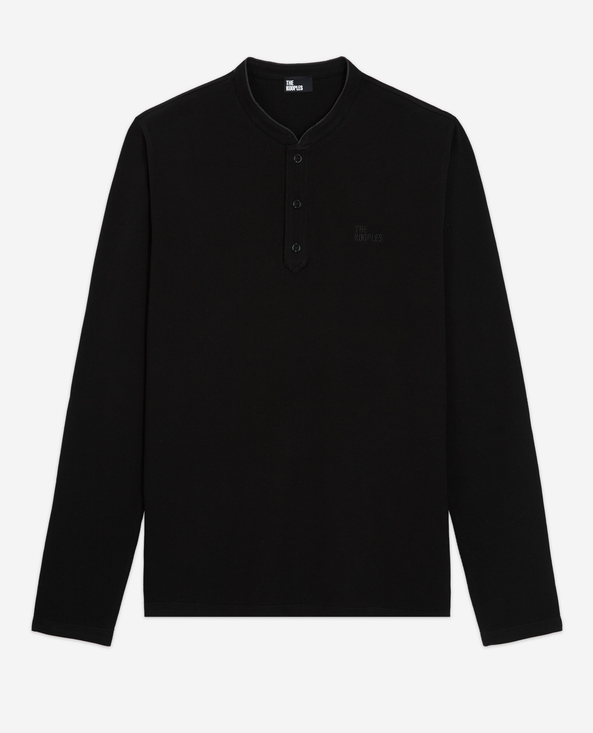 Camisa polo logotipo The Kooples negro, BLACK, hi-res image number null