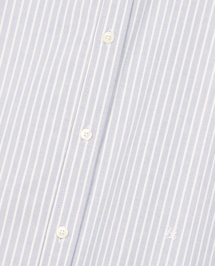 The Kooples HOMME BLUE chemise col contrast&eacute; ray&eacute;e bleue