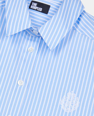 The Kooples WOMEN BLUE WHITE short striped shirt