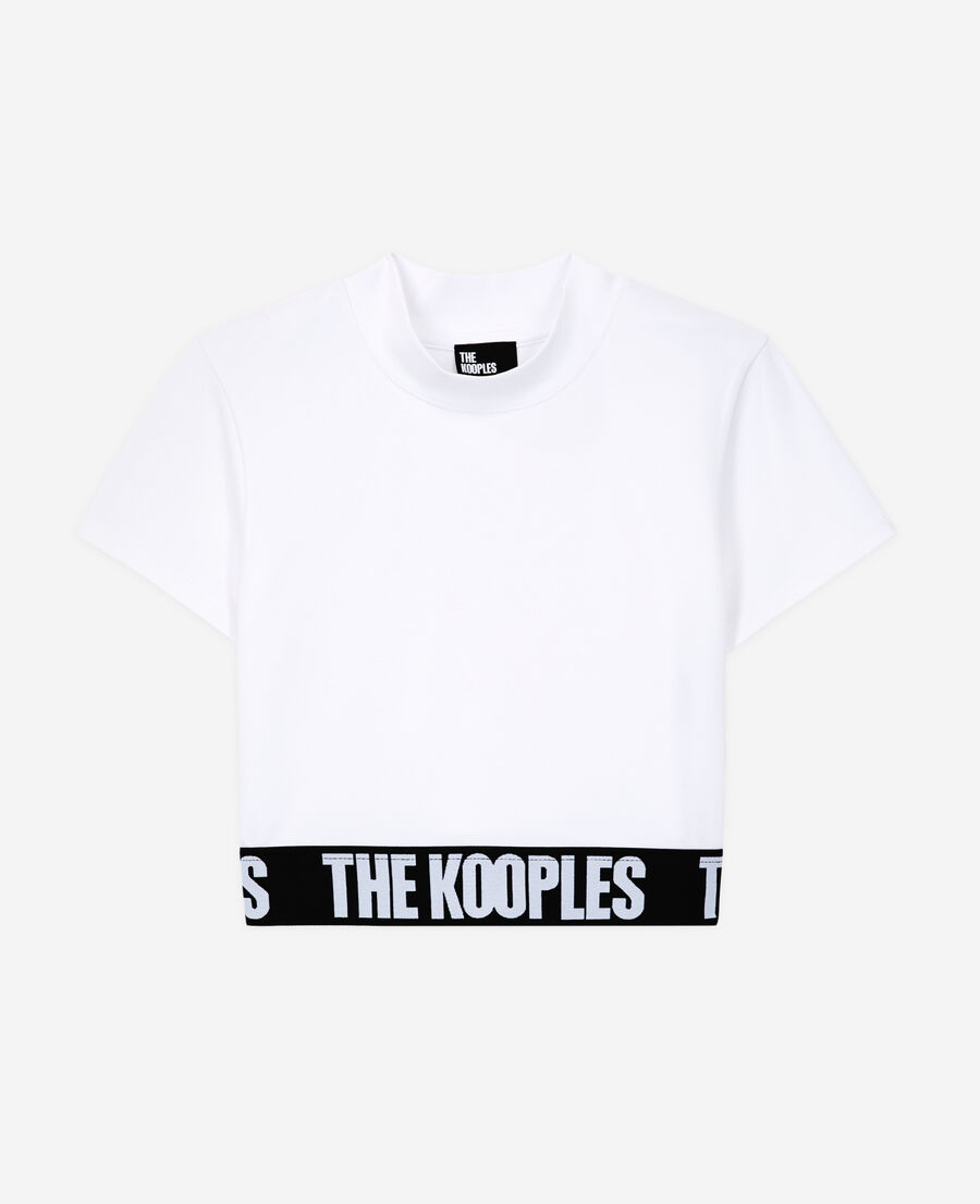 The Kooples FEMME WHITE t-shirt femme court à logo blanc