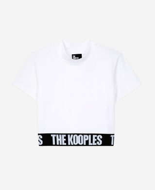 The Kooples FEMME WHITE t-shirt femme court à logo blanc