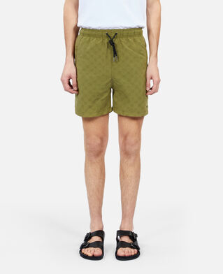 The Kooples H KAKI monogram khaki swim shorts