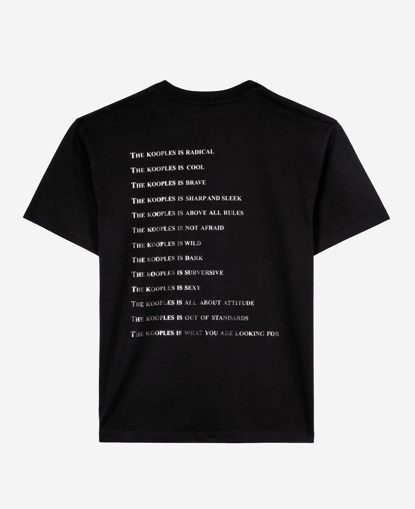The Kooples WOMEN BLACK women's black what is rhinestone t-shirt
