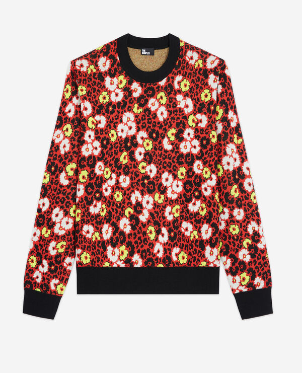floral print wool sweater