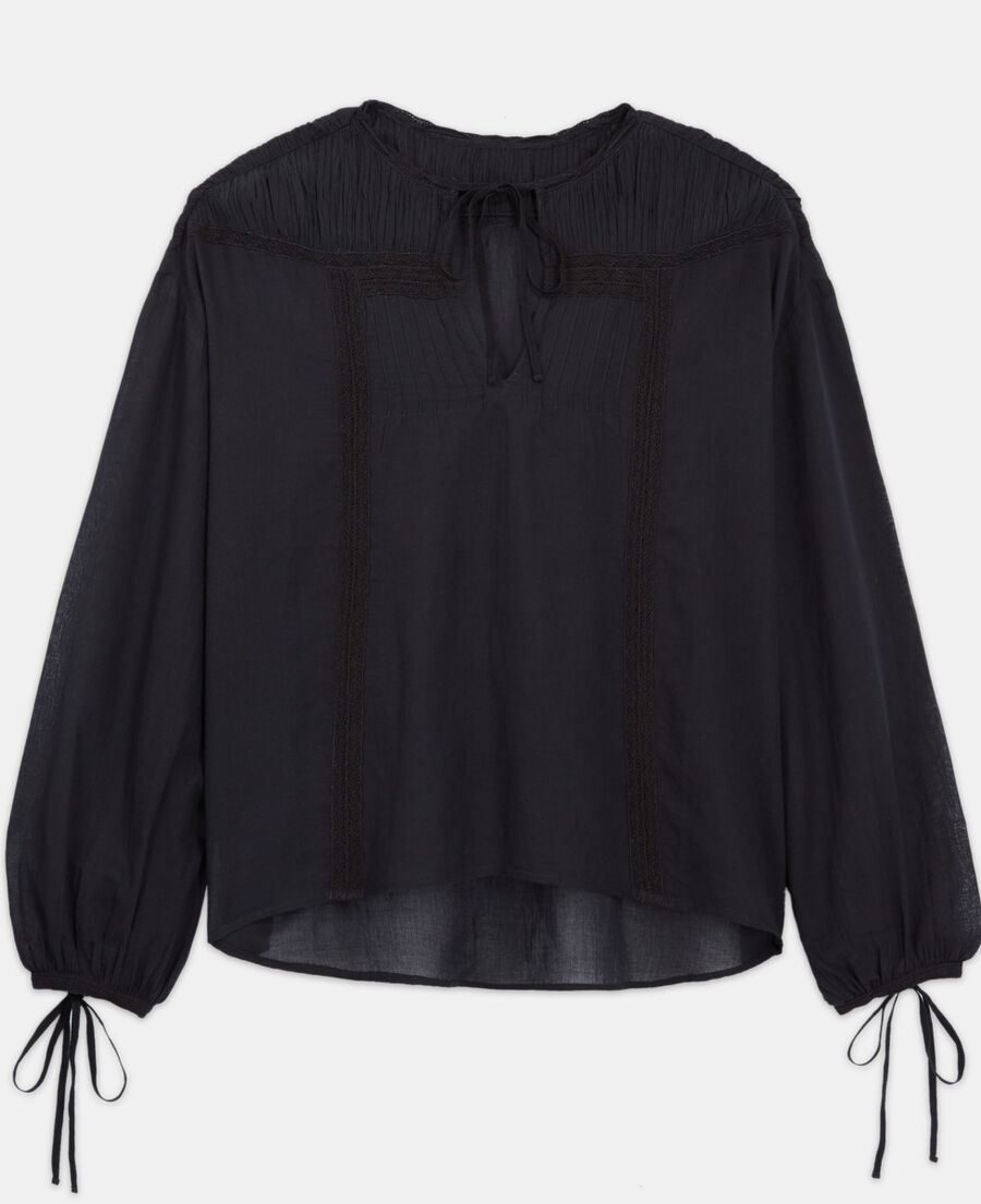 The Kooples F BLACK black cotton top
