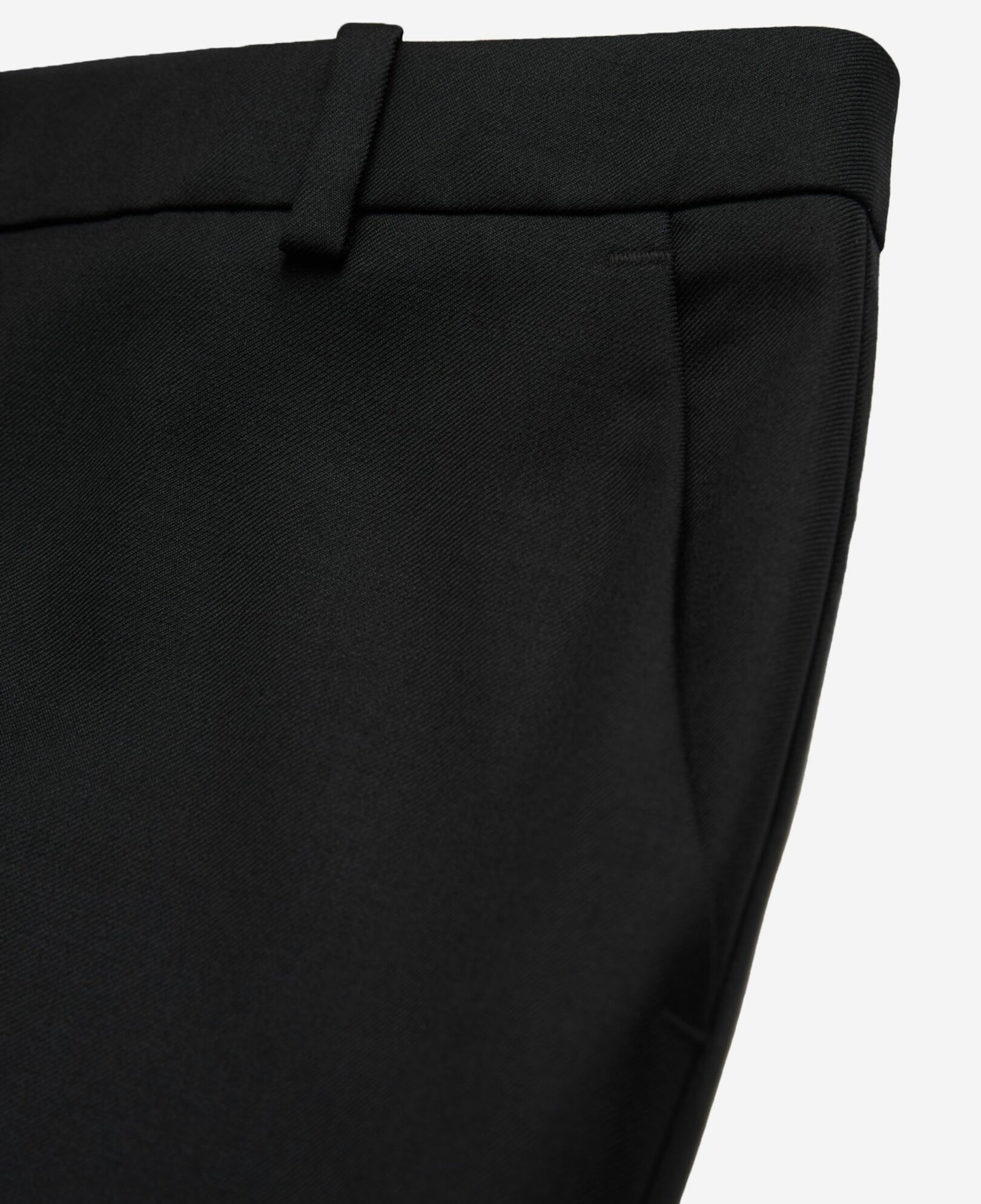 The Kooples WOMEN BLACK black wool tailored trousers with a slim fit