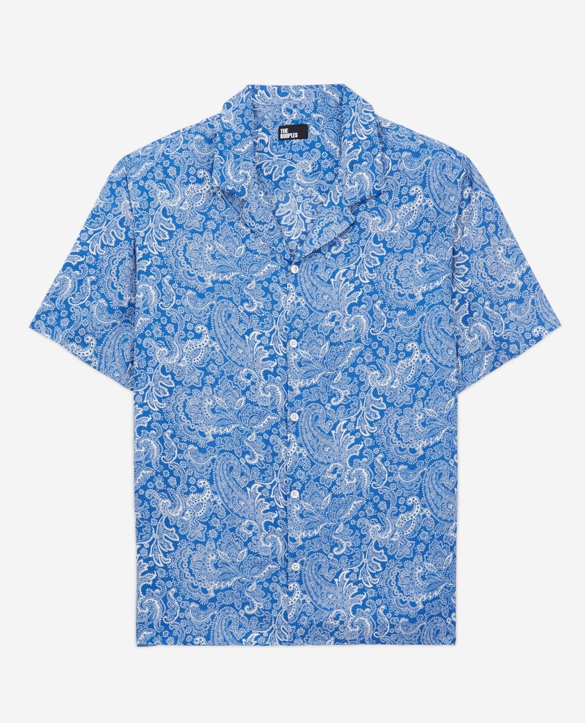 The Kooples H BLUE blue printed shirt