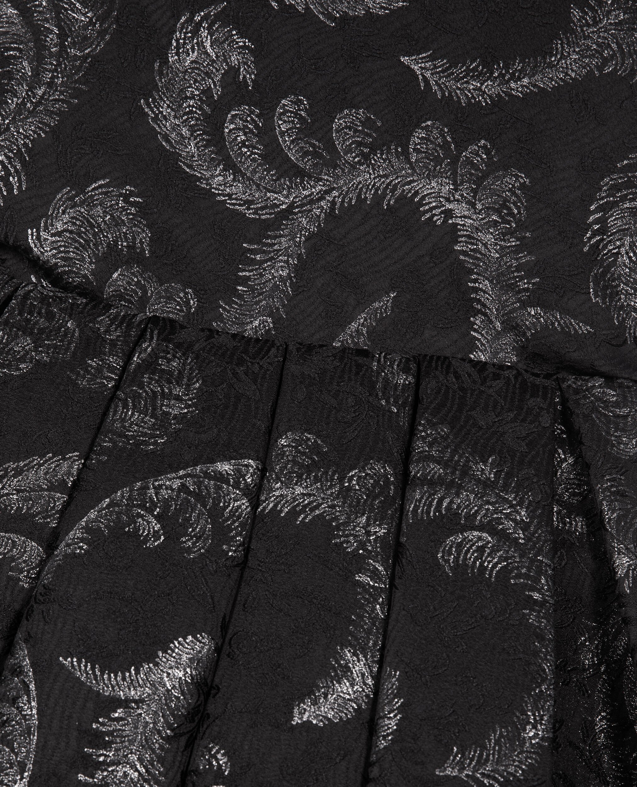 Robe courte bustier en jacquard noire, BLACK / SILVER, hi-res image number null