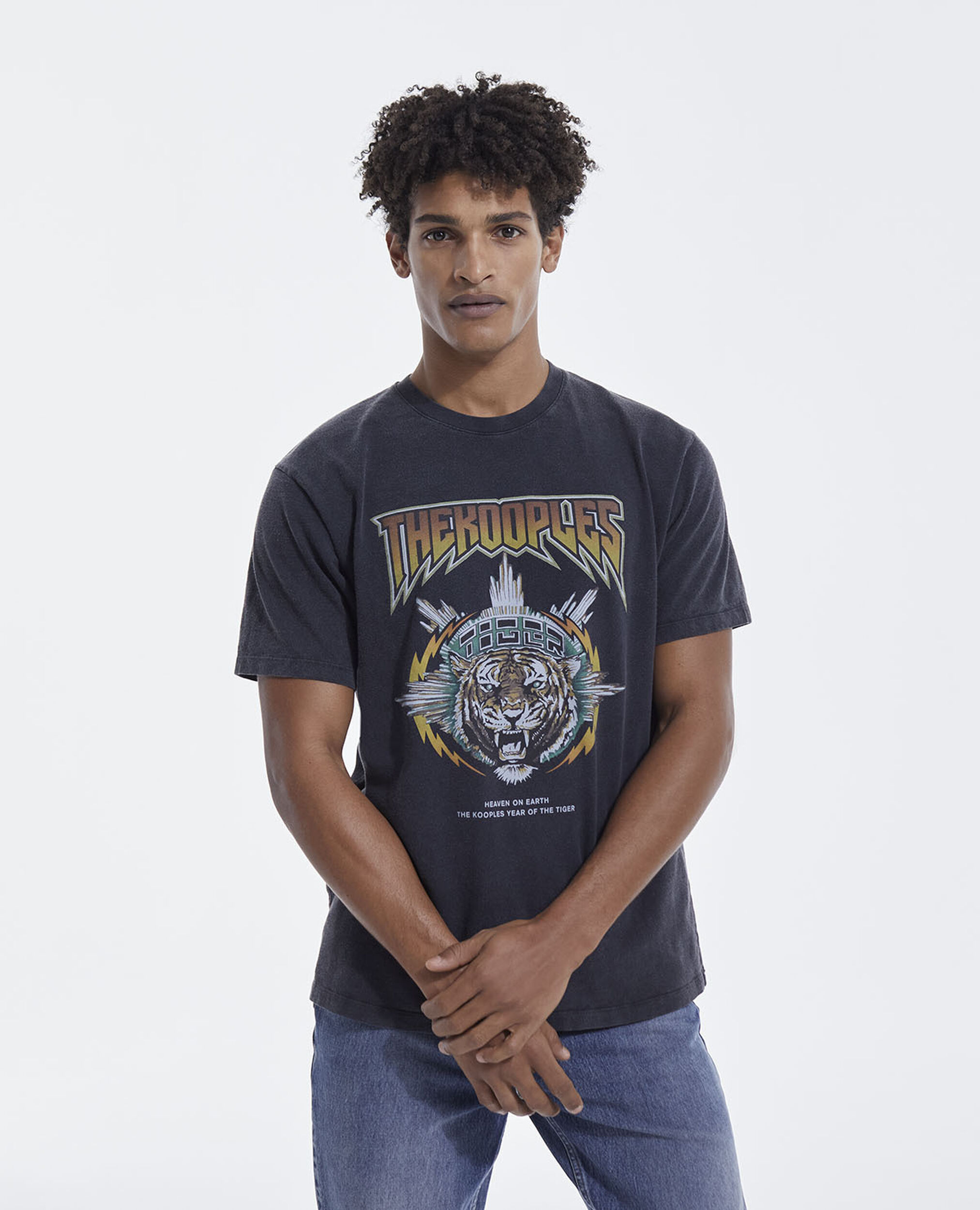 T-shirt tigre rock, BLACK USED, hi-res image number null