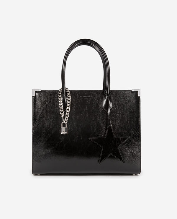 The Kooples DAMEN SILVER silberner taschenanhänger mit vorhängeschloss und schlüsselanhänger