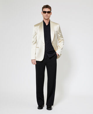The Kooples MEN CREAM off-white satin tuxedo jacket