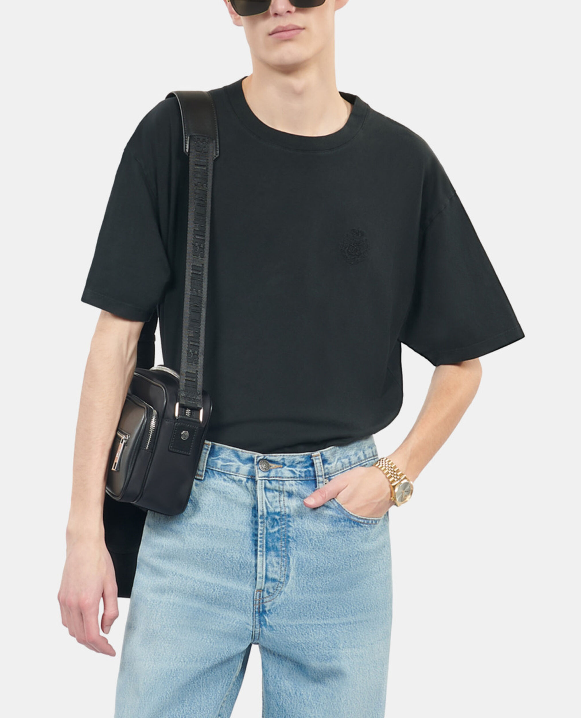 Black Logo t-shirt, BLACK WASHED, hi-res image number null