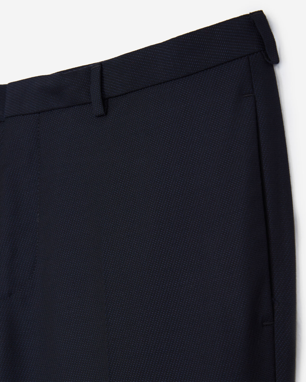 The Kooples HERREN DARK NAVY dunkelblaue anzughose aus wolle mit weißem punktemotiv