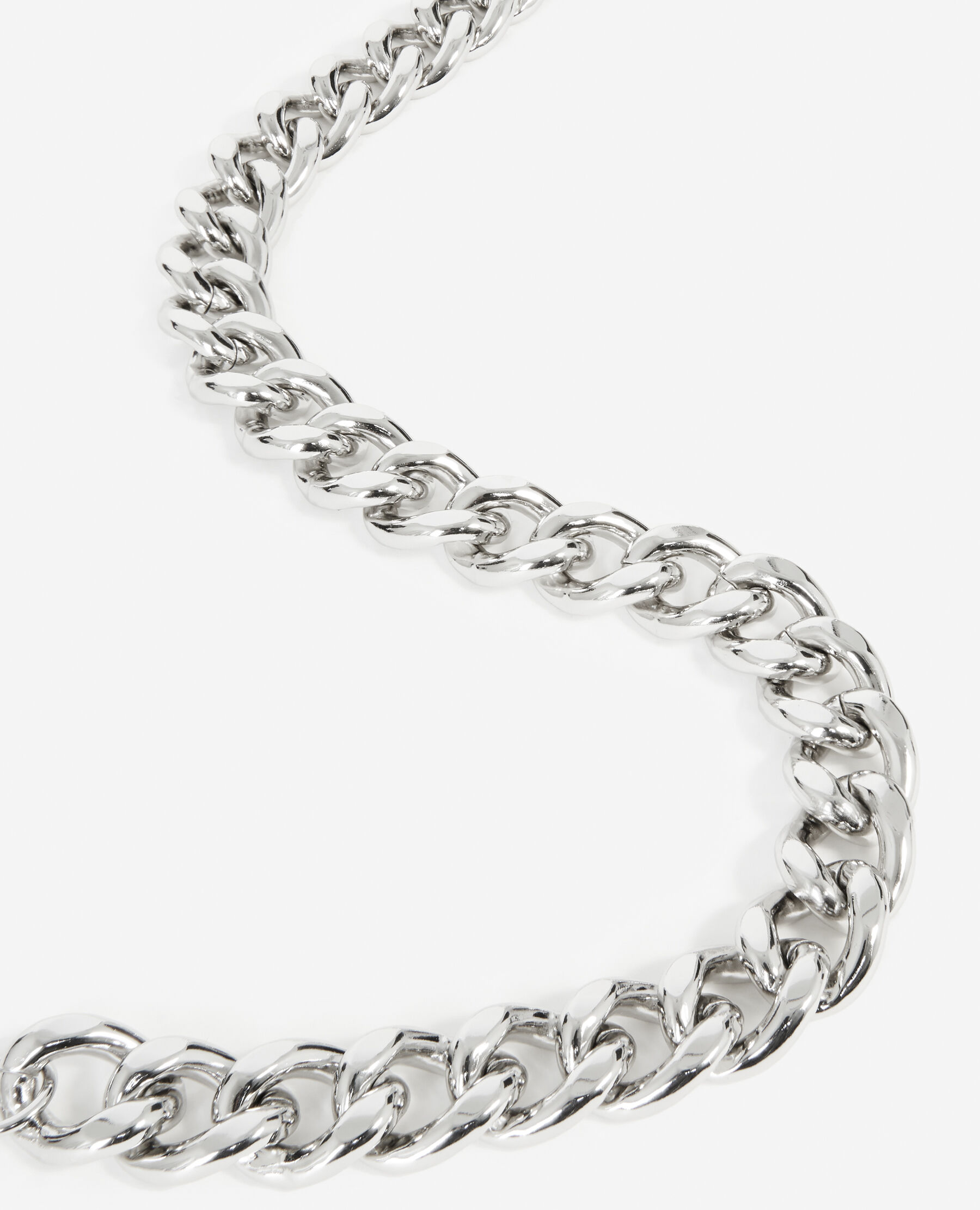 Silver metal necklace with small links The Kooples