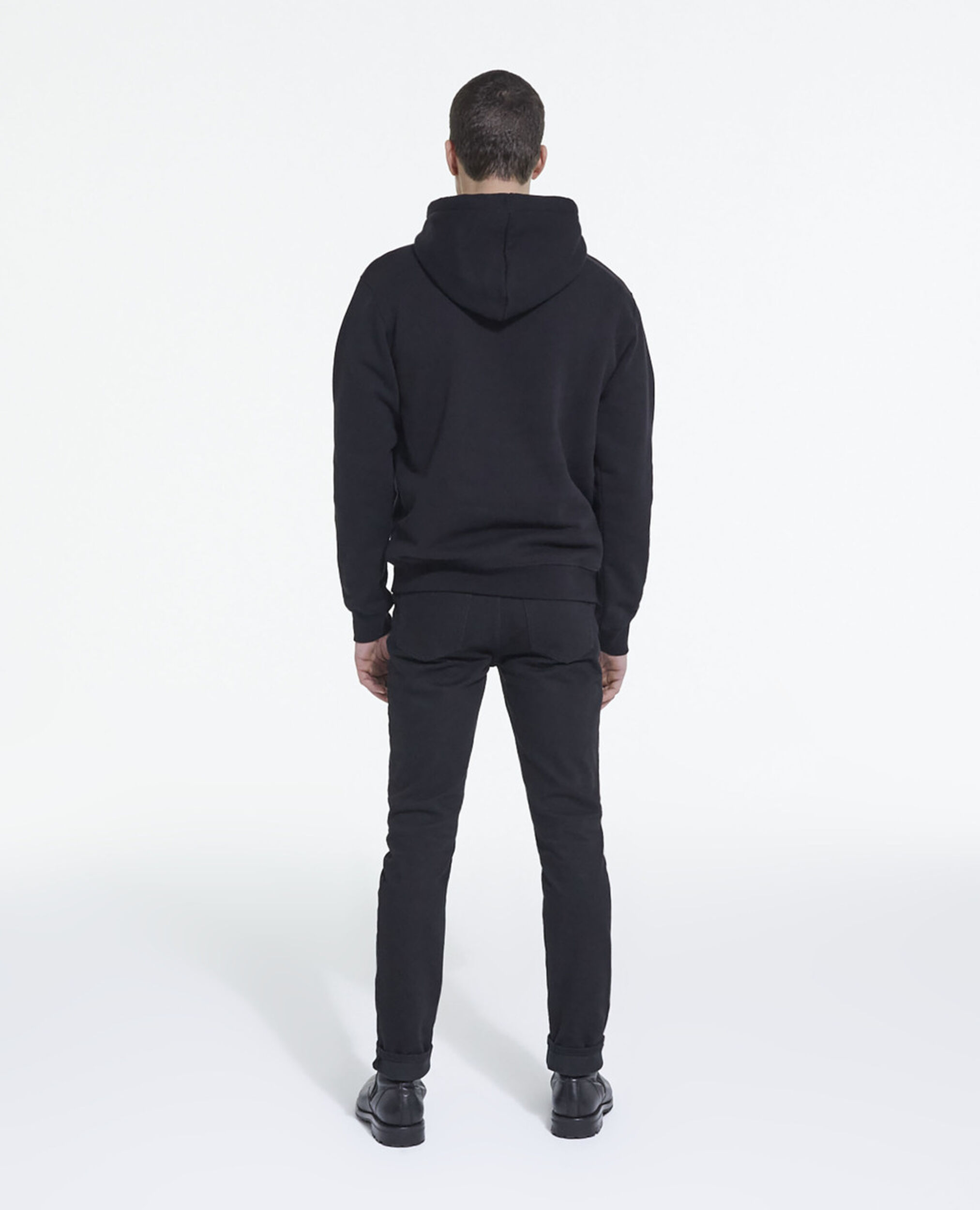 Black sweatshirt with logo, BLACK, hi-res image number null