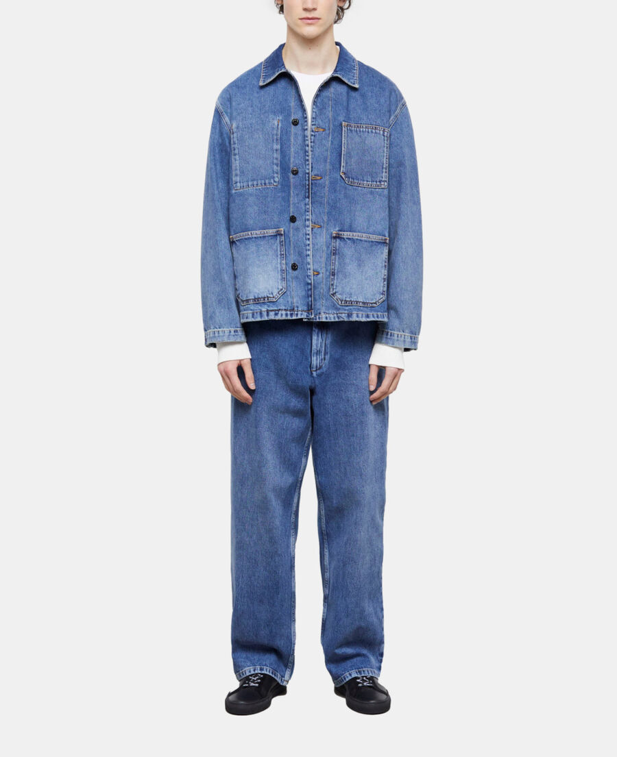 blue denim overshirt