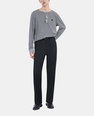 The Kooples MEN BLACK / WHITE striped long-sleeved t-shirt