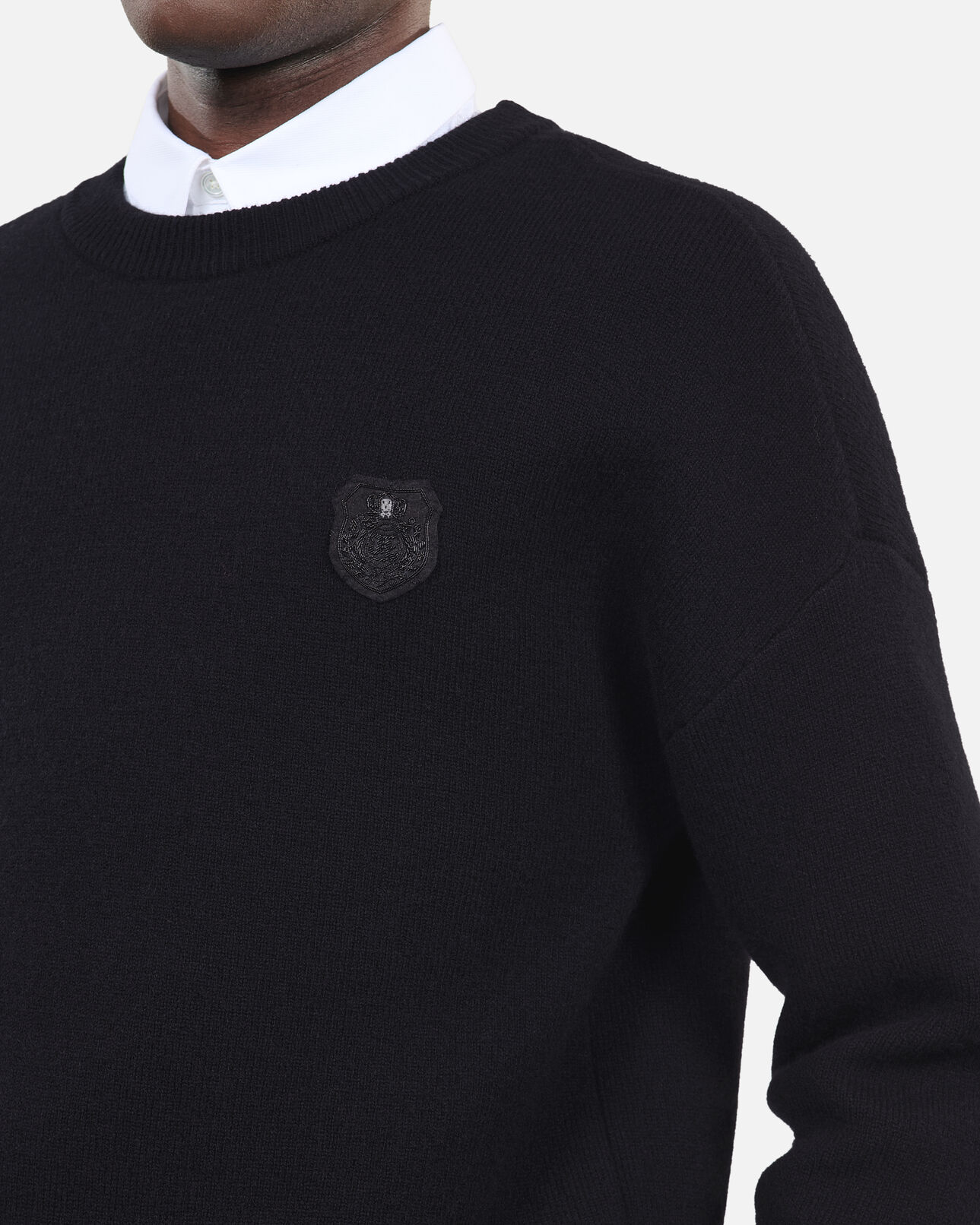 The Kooples HOMME BLACK pull en laine noir