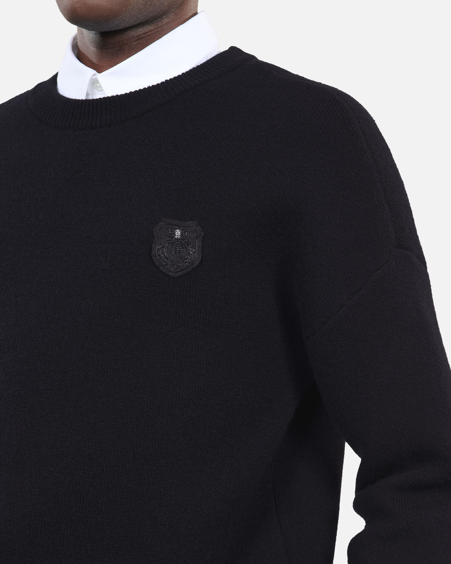 Pull en laine noir, BLACK, hi-res image number null