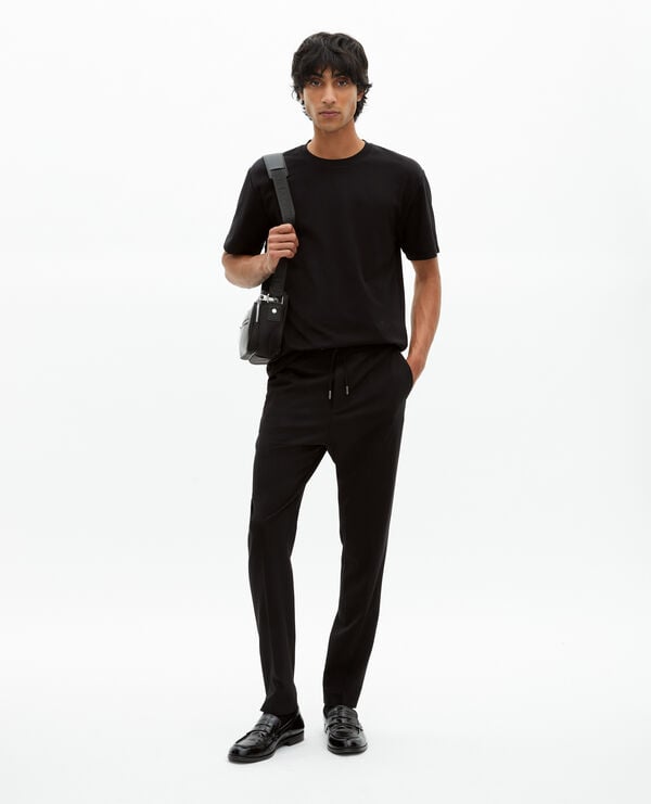 The Kooples MEN BLACK plain black t-shirt