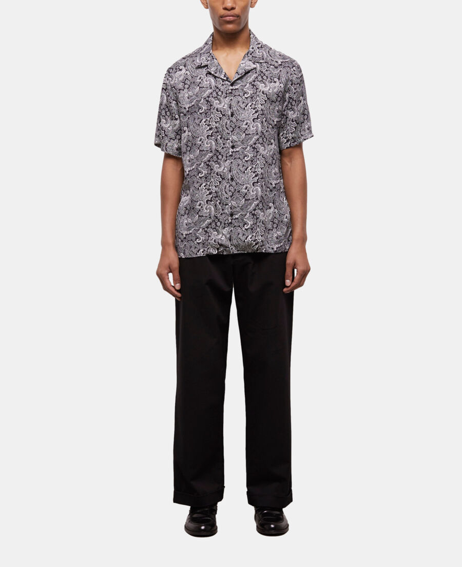 chemise imprimée blanche et noire