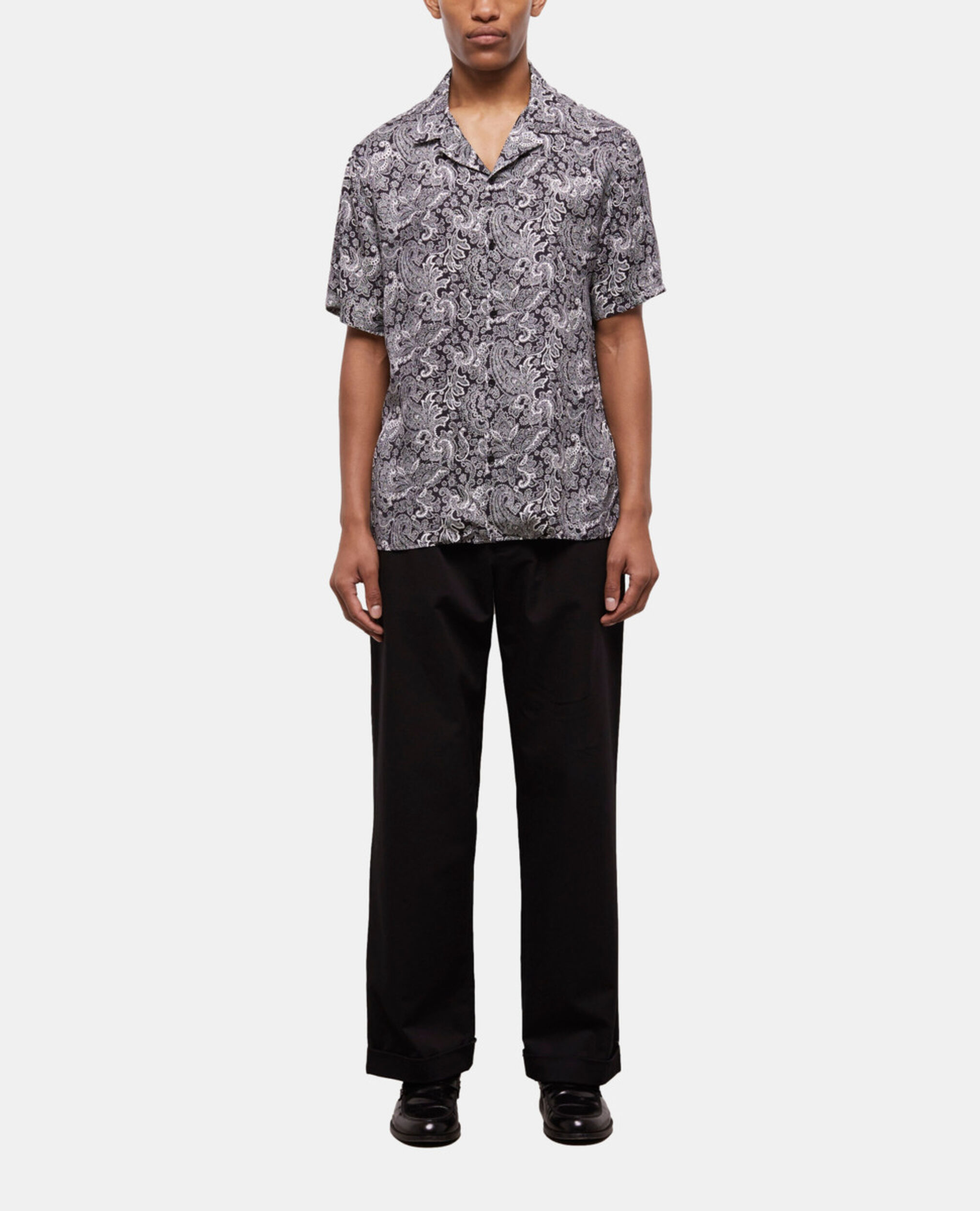 Chemise imprimée blanche et noire, BLACK WHITE, hi-res image number null