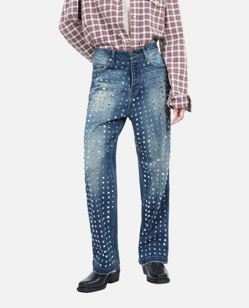 The Kooples FEMME BLUE ELECTRIC jean clout&eacute; droit bleu