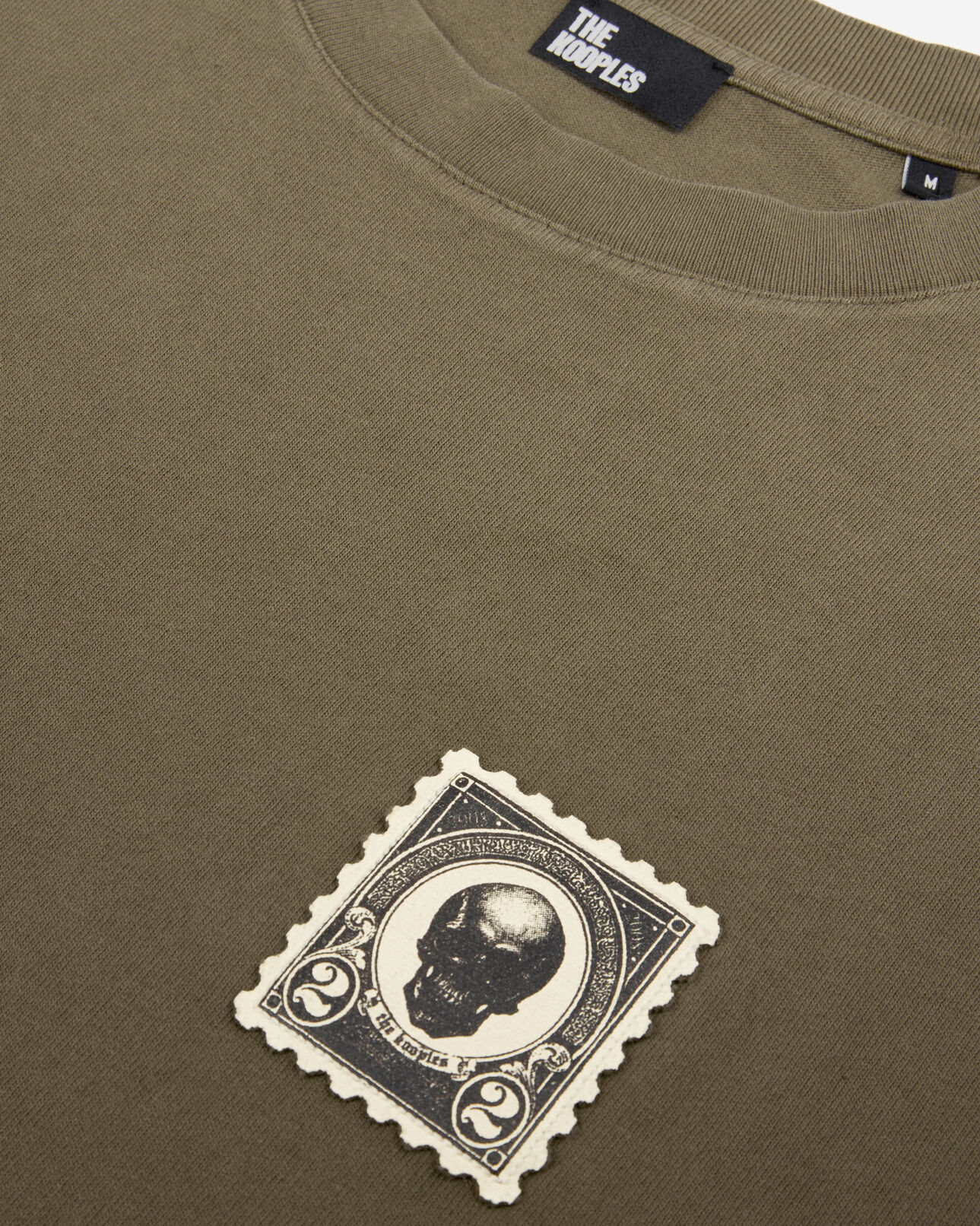 The Kooples H DARK BROWN t-shirt with brown patches