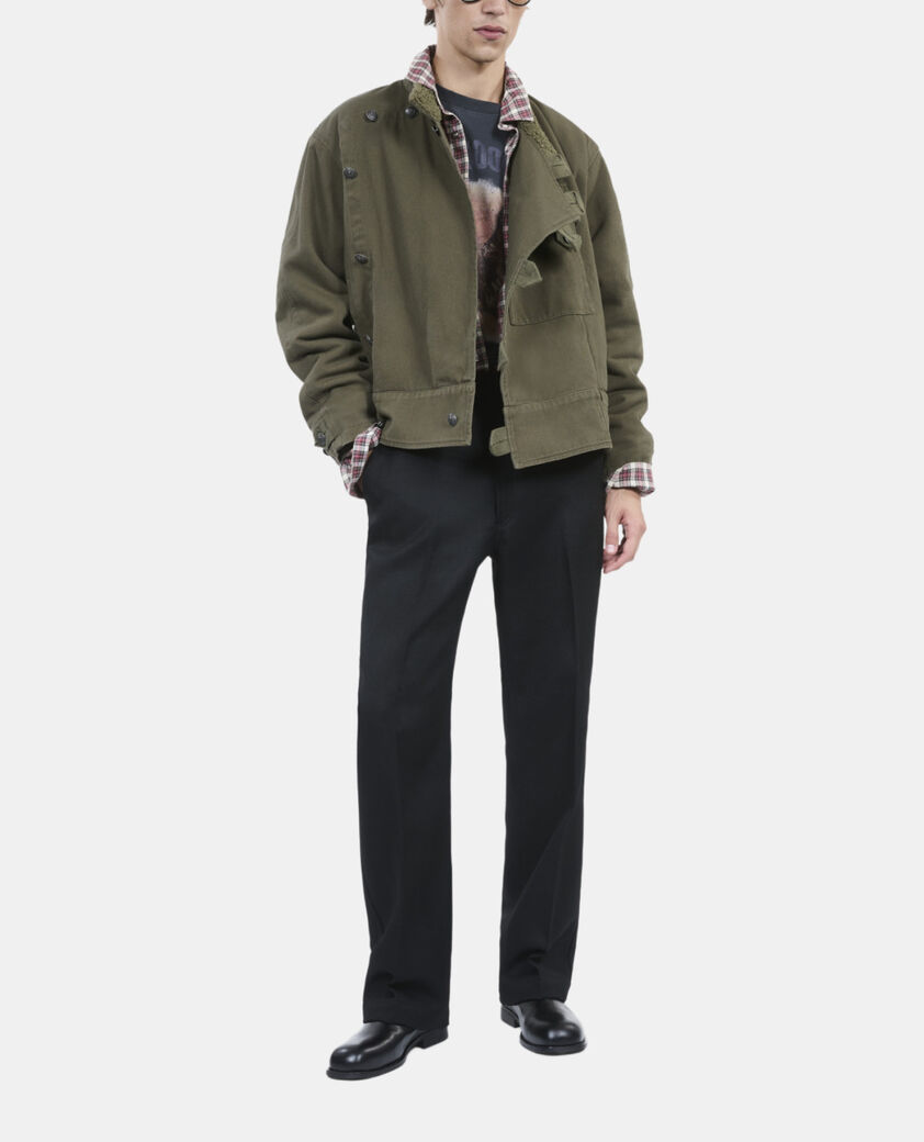 The Kooples HERREN OLIVE NIGHT khakifarbene jacke im offizierstil