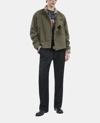The Kooples MEN OLIVE NIGHT khaki officer-style jacket