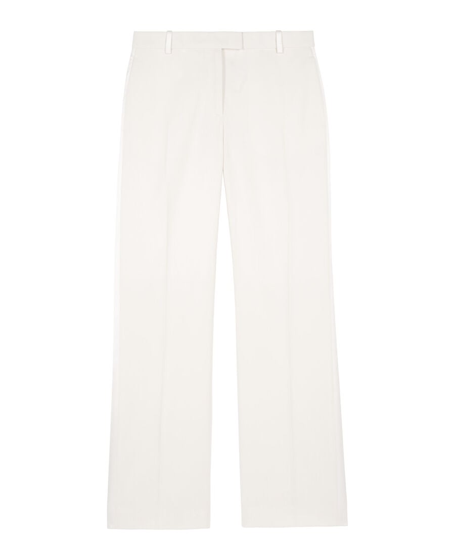 The Kooples FEMME ECRU pantalon de smoking large écru