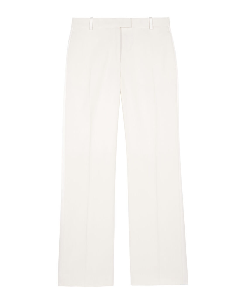 The Kooples FEMME null pantalon de smoking large écru