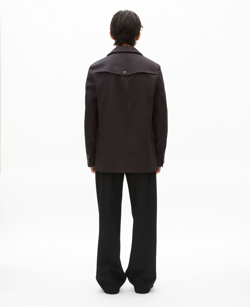 The Kooples MEN DARK GREY grey cotton coat