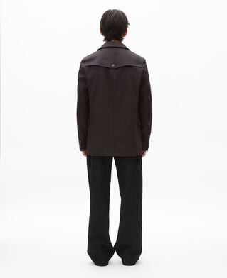 The Kooples MEN DARK GREY grey cotton coat
