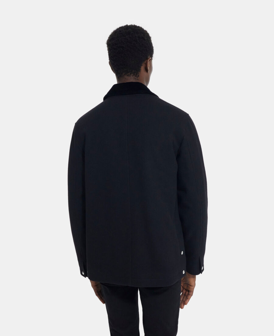 schwarze karierte jacke