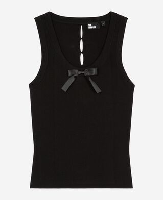 The Kooples WOMEN BLACK black mesh top