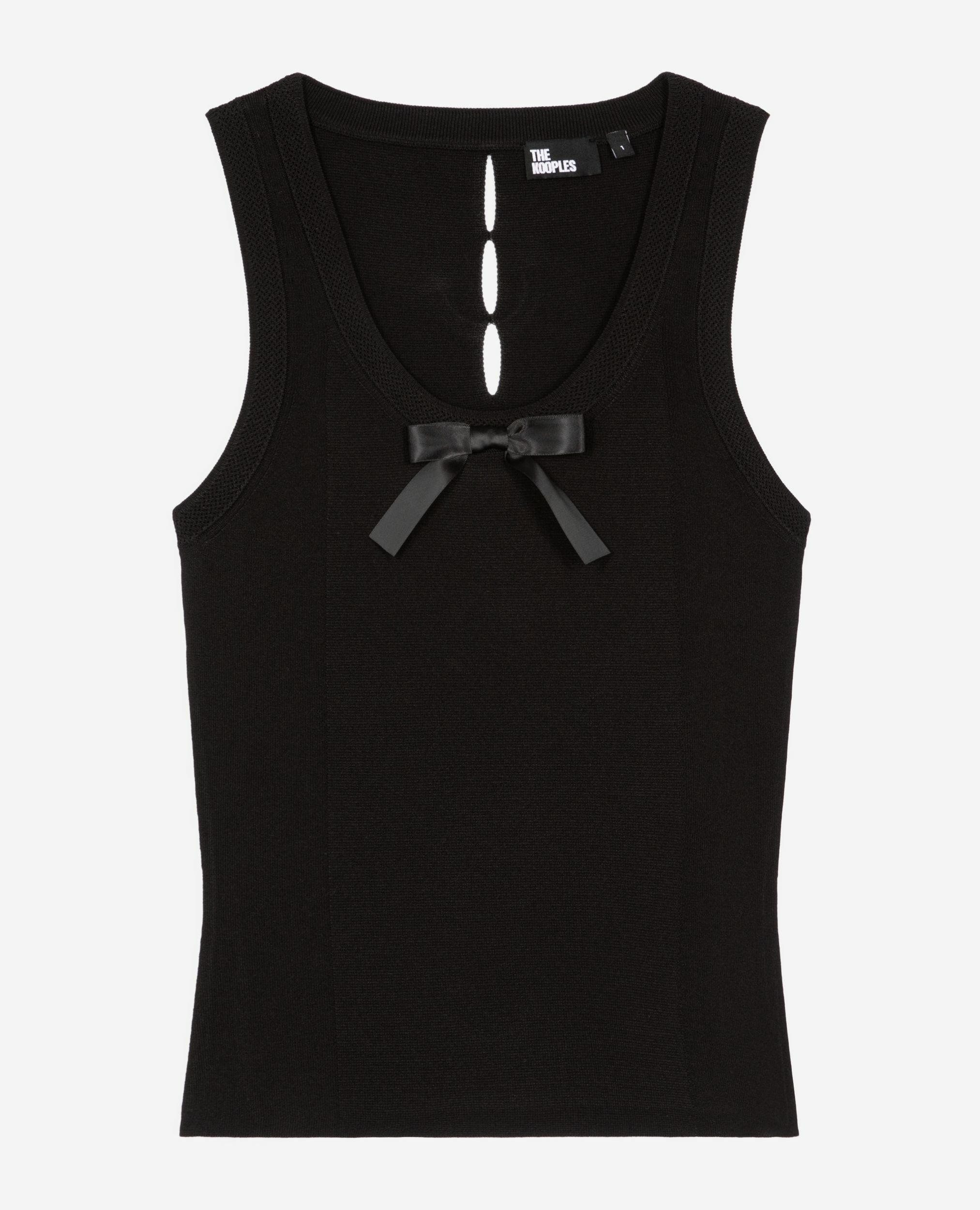 Black mesh top, BLACK, hi-res image number null