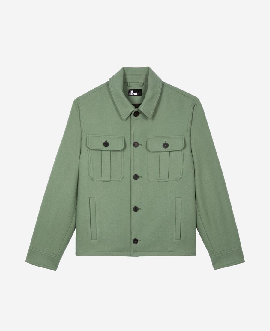 The Kooples HERREN ALMOND GREEN mandelgr&uuml;ne wolljacke
