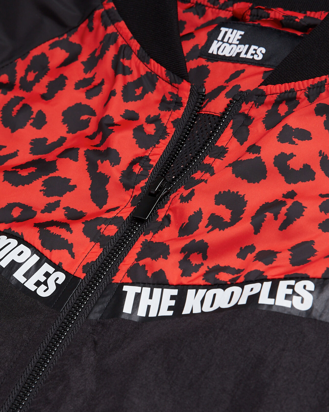 The Kooples MEN MULTICOLOR two-tone jacket with logo bands