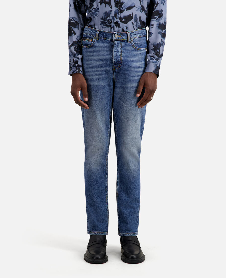 dunkelblaue jeans in slim-fit